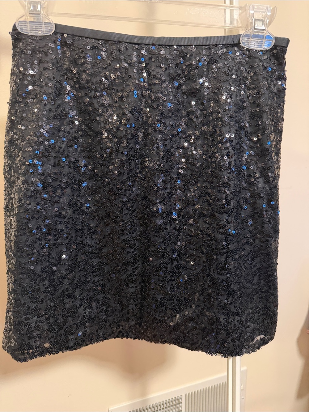 J Crew black sequin mini skirt - size 00